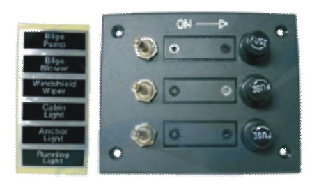 Panel control con interruptor y fusible