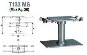 Pie de mesa en aluminio anodizado. T133 MG.