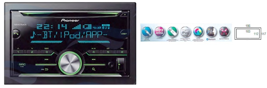Radio-CD. Pioneer FH-X730 BT.
