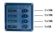 Paneles interruptores ON/OFF con magnetotérmico.