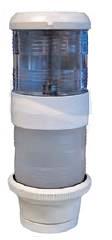 AquaSignal S40  Luz combinada TOPE + TODO HORIZONTE en policarbonato blanco. Con bombilla 12V incorporada.IMCO 72 IP 55.