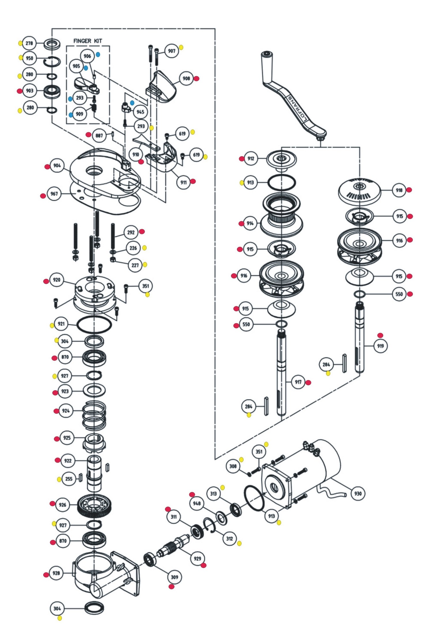 Lofrans Project 1000 spare parts